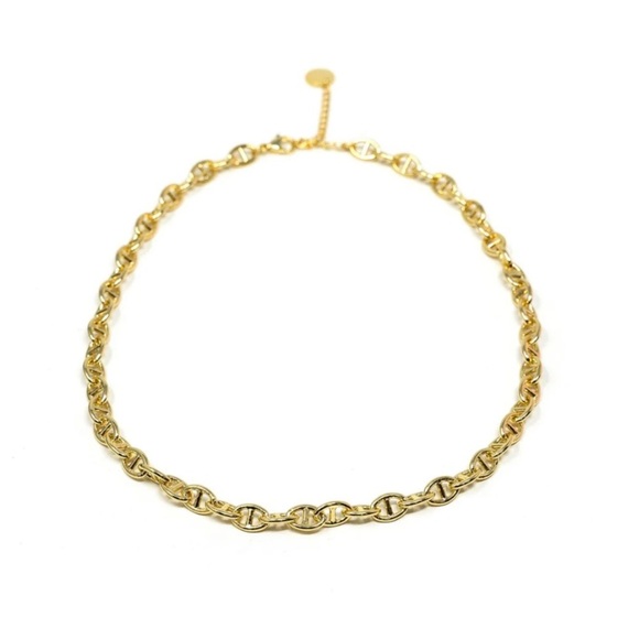 The Sis Kiss Dainty Gold Anchor Chain Necklace - Picture 1 of 5